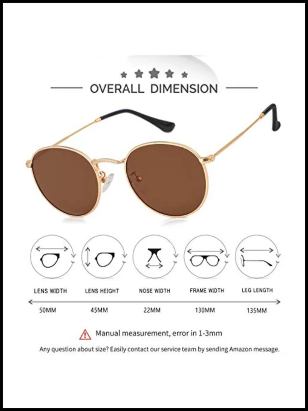 Small Round Metal Polarized Sunglasses Classic Circle Sun Glasses Mirrored Lens